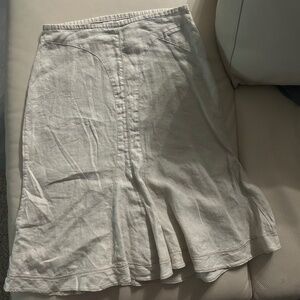 Linen pencil skirt